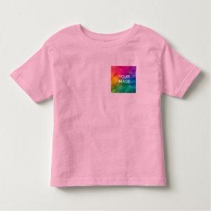 Hinzufügen von Bildern zu trendy rosa zwei Seiten Kleinkind T-shirt