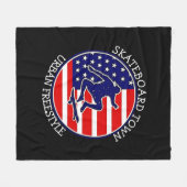 Hinzufügen von City Town Text Name Skateboard USA Fleecedecke (Vorderseite (Horizontal))
