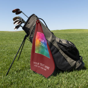 Hinzufügen von dunkelroten Text zum Logo von Unter Golfhandtuch
