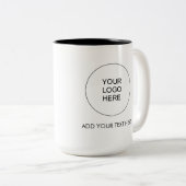Hinzufügen von Firmenlogo Text Modern Simple Templ Zweifarbige Tasse (VorderseiteRechts)
