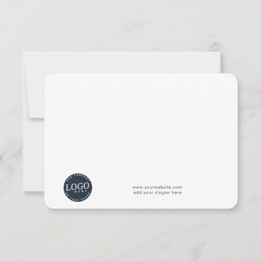 Hinzufügen von Firmenlogo und Mitarbeitern Dankeskarte (Vorderseite)