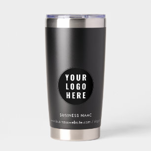Hinzufügen von Firmenlogo und Website Company Prom Thermobecher