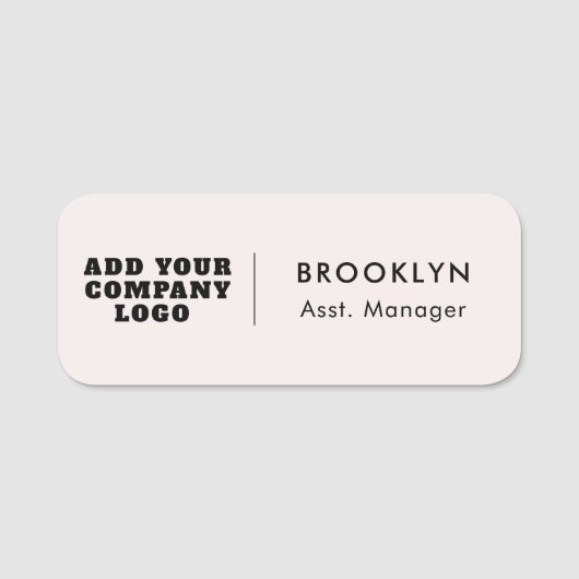 Hinzufügen von Firmenlogos Firmenmitarbeiter nach Namensschild (Vorderseite)