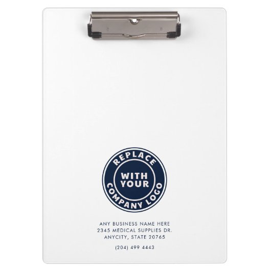 Hinzufügen von Firmenlogos für einfache Bürowerkst Klemmbrett (Vorderseite)