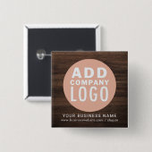 Hinzufügen von Firmenlogos Mitarbeiter von Rustika Button (Vorne & Hinten)