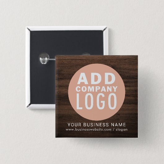 Hinzufügen von Firmenlogos Mitarbeiter von Rustika Button (Vorne & Hinten)