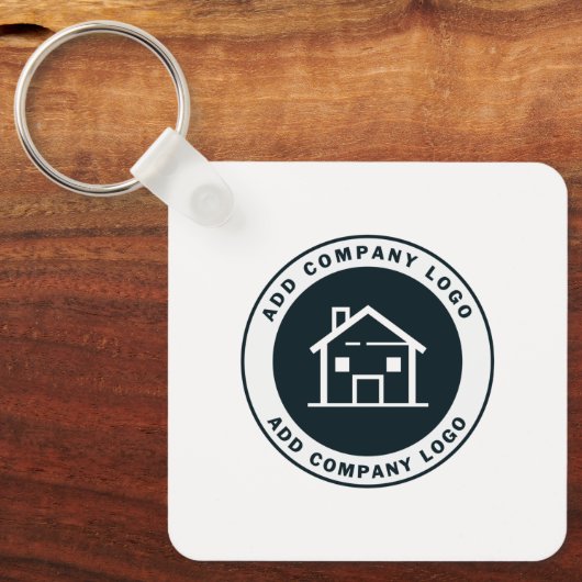 Hinzufügen von Firmenlogos Moderner Mitarbeiter de Schlüsselanhänger (Vorderseite)