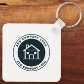 Hinzufügen von Firmenlogos Moderner Mitarbeiter de Schlüsselanhänger (Rückseite)