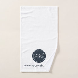 Hinzufügen von Firmenlogos und Firmenwebsite-Clien Handtuch