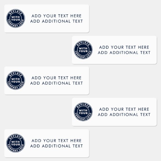 Hinzufügen von Firmenlogos und Textmitarbeitern Etiketten (Gruppe)