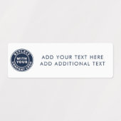 Hinzufügen von Firmenlogos und Textmitarbeitern Etiketten (Design 1)