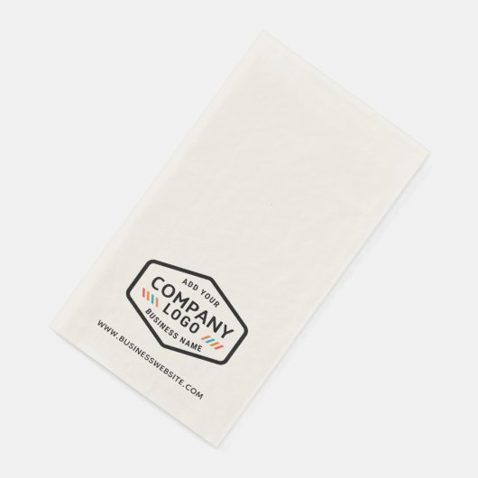 Hinzufügen von Firmenlogos und Website für Unterne Serviette (Ecke)