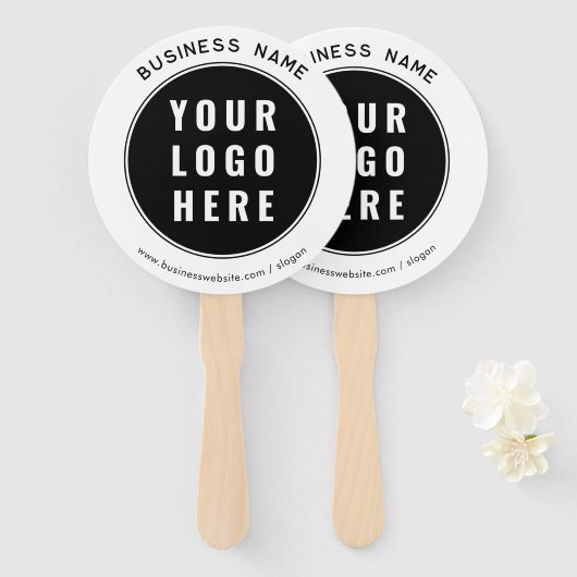 Hinzufügen von Firmenlogos und Website-Werbung Fächer (Vorne und Hinten)