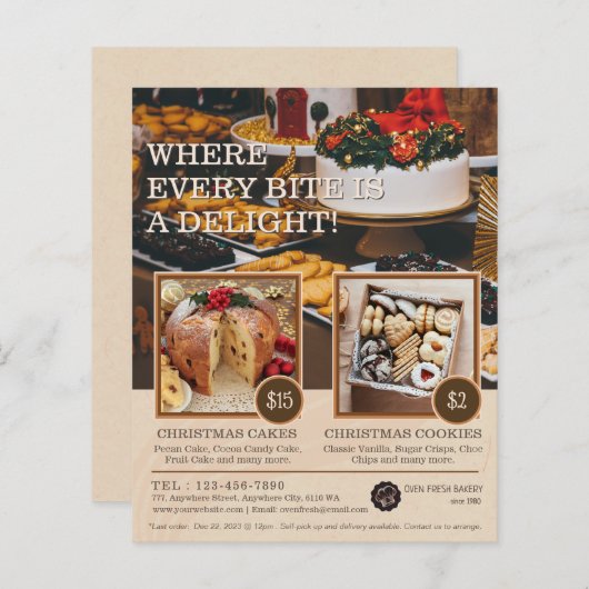 Hinzufügen von Flyern zur Werbeaktion für Bäckerei (Vorne/Hinten)