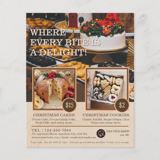 Hinzufügen von Flyern zur Werbeaktion für Bäckerei (Vorderseite)