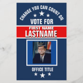 Hinzufügen von Foto-benutzerdefinierten Wahlkampfv Flyer (Hinten)