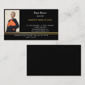 Hinzufügen von Foto-Einfügen-Echtes Anwesen Berufl Visitenkarte (Vorne/Hinten)