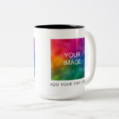 Hinzufügen von Foto-Firmenlogo-Text erstellen Zweifarbige Tasse (VorderseiteRechts)