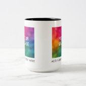 Hinzufügen von Foto-Firmenlogo-Text erstellen Zweifarbige Tasse (Mittel)
