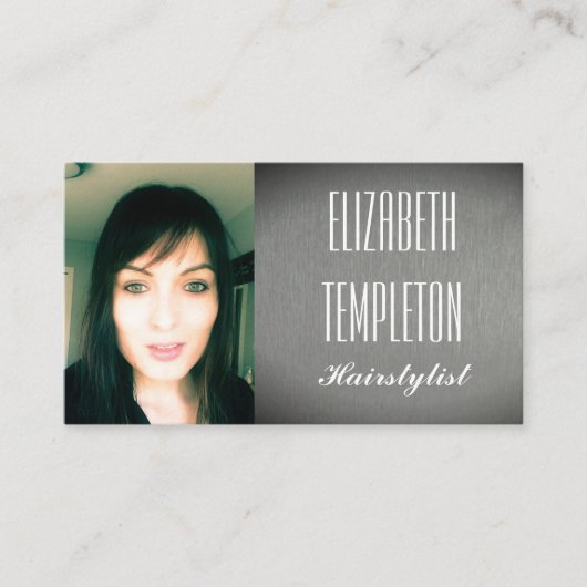 Hinzufügen von Foto-Haarstylist oder beliebigem Be Visitenkarte (Vorderseite)