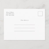 Hinzufügen von Foto Modern Script Elegant Save the Postkarte (Rückseite)