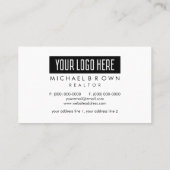 Hinzufügen von Foto-Qr-Code-Logo-Real-Anwesen Visitenkarte (Rückseite)