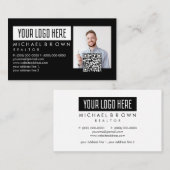 Hinzufügen von Foto-Qr-Code-Logo-Real-Anwesen Visitenkarte (Vorne/Hinten)