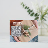 Hinzufügen von Foto QR Code Visitenkarte Postkarte (Stehend Vorderseite)