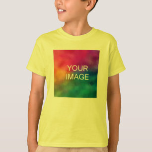 Hinzufügen von Foto-Text-Namen Jugendjungen Boys V T-Shirt