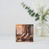 Hinzufügen von Foto Western 2026 Kalender-Visitenk Quadratische Visitenkarte (Stehend Vorderseite)