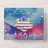 Hinzufügen von Fotobüchern und Rose Pastel Wasserf All In One Einladung (Rückseite)