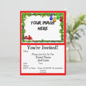 Hinzufügen von FotoChange ALL TEXT Weihnachts-Part Einladung (Stehend Vorderseite)