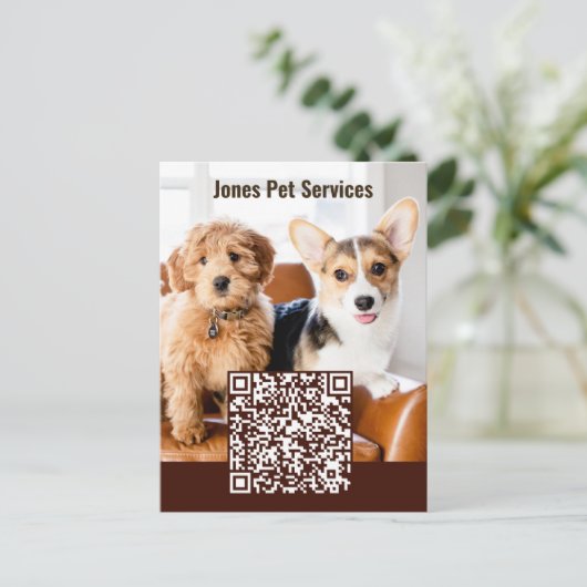 Hinzufügen von FotoPet QR-Code-Visitenkarte Postkarte (Stehend Vorderseite)