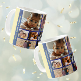 Hinzufügen von Fotos gesegnet Jahr Familienfotocol Kaffeetasse