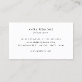 Hinzufügen von Fotovorlagen-Fachkräften in Schwarz Visitenkarte (Rückseite)