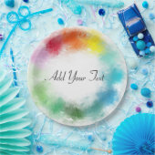 Hinzufügen von Handschrift moderne Farbvorlage Pappteller (Party)