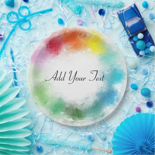 Hinzufügen von Handschrift moderne Farbvorlage Pappteller (Party)