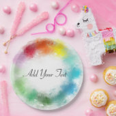 Hinzufügen von Handschrift moderne Farbvorlage Pappteller (Party)