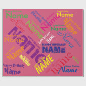 Hinzufügen von Happy Birthday Wrapping Paper Geschenkpapier (Flach)