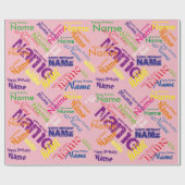 Hinzufügen von Happy Birthday Wrapping Paper Geschenkpapier (Flach)