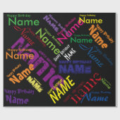 Hinzufügen von Happy Birthday Wrapping Paper Geschenkpapier (Flach)