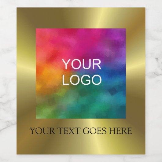 Hinzufügen von Imitaten für Logotexte Gold-elegant Weinetikett (Einzelnes Label)