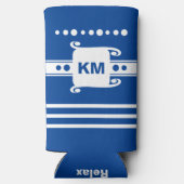 Hinzufügen von Initialen dots Streifen entspannen Selters Dosenkühler (Rückseite)