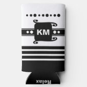 Hinzufügen von Initialen dots Streifen entspannen Selters Dosenkühler (Rückseite)