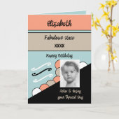 Hinzufügen von Jahr Name Meilenstein Geburtstag Gr Karte (Gelbe Blume)