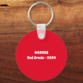 Hinzufügen von Kindern Kunstwerk Entwurf Schlüsselanhänger (Rückseite)