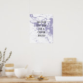 Hinzufügen von Lila und weißem Text. Poster (Küche)