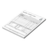 Hinzufügen von Logo Bakery Business Order Form Not Notizblock (Rotiert)