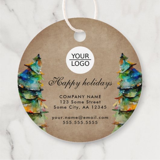 Hinzufügen von Logo-benutzerdefinierten Text Weihn Geschenkanhänger (Rückseite)