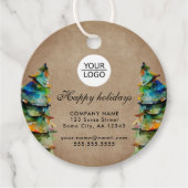 Hinzufügen von Logo-benutzerdefinierten Text Weihn Geschenkanhänger (Vorderseite)